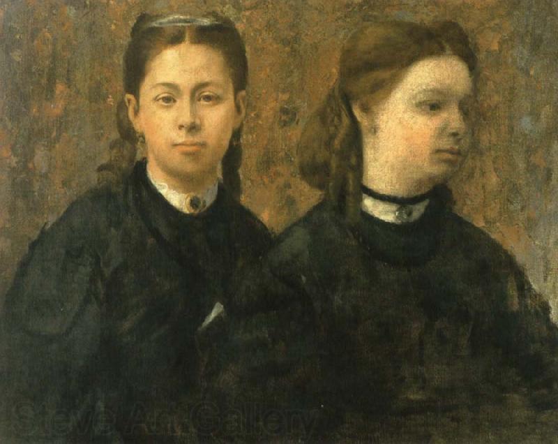 Edgar Degas Elena and Camila Montejasi-Cicerale Norge oil painting art